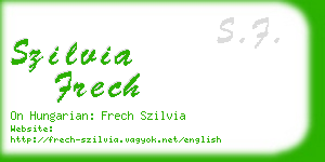 szilvia frech business card
